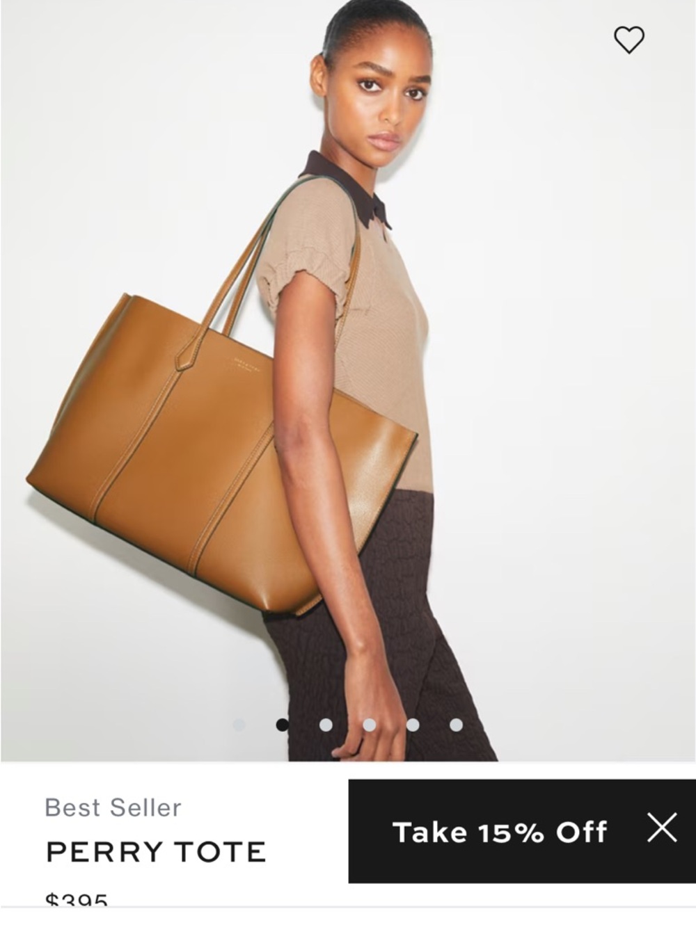 Tory Burch Perry Tote - Camel Brown Leather